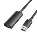 Дата кабель USB 2.0 Type-A Male to Type-A Female Active Extension Cable 25M Black VENTION (CBKBS)