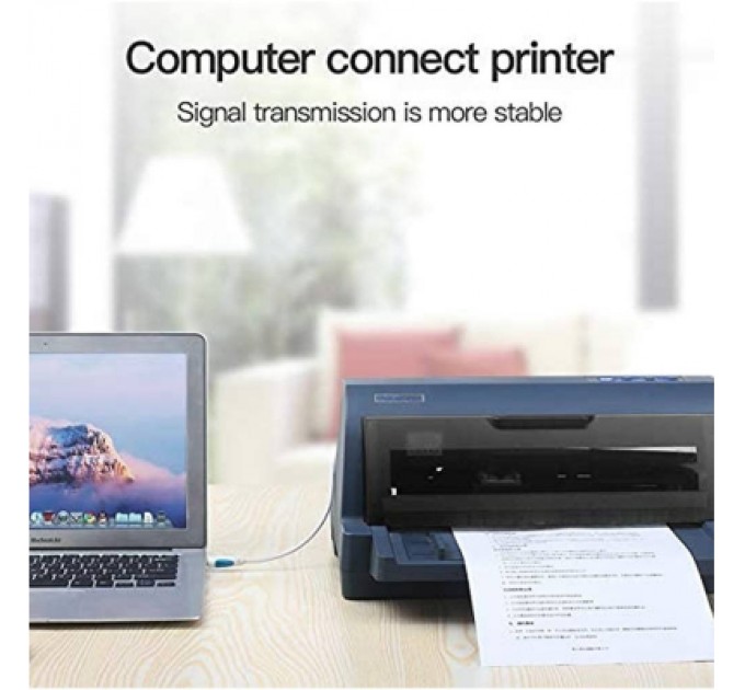 Дата кабель USB 2.0 A Male to B Male Cable 5M Black PVC Type VENTION (COQBJ)