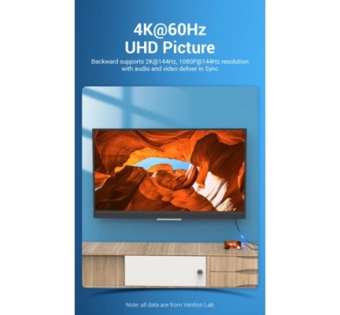 Дата кабель USB 3.0 A Male to C Male Cable 1.5M Black PVC Type VENTION (COZBG)