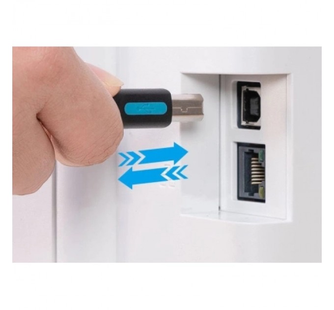 Дата кабель USB 2.0 C Male to B Male 2A Cable 1.5M Black VENTION (CQUBG)