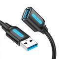Дата кабель USB 2.0 A Male to C Male 3A Cable 2M Black VENTION (CTHBH)