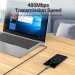 Дата кабель USB 2.0 C Male to C Male 5A Cable Gray 2M Aluminum Alloy Type VENTION (TAEHH)