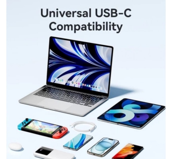 Дата кабель USB 2.0 Type-C Male to Type-C Male 3A Cable 1M Black PVC Type VENTION (TRCBF)