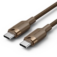 Дата кабель USB 2.0 Type-C Male to Type-C Male 3A Cable 1M Gold Aluminum Alloy Type VENTION (TRDJF)