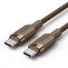 Дата кабель USB 2.0 Type-C Male to Type-C Male 3A Cable 1M Gold Aluminum Alloy Type VENTION (TRDJF)