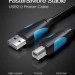 Дата кабель USB2.0 A Male to B Male Print Cable 1M Black VENTION (VAS-A16-B100)