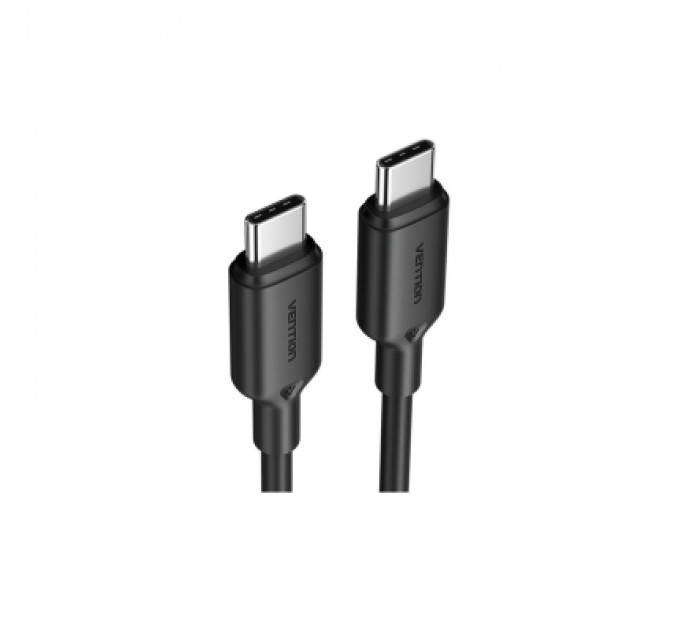 Дата кабель USB 2.0 Type-C Male to Type-C Male 5A Cable 2M Black Aluminum Alloy Type VENTION (TRIBH)