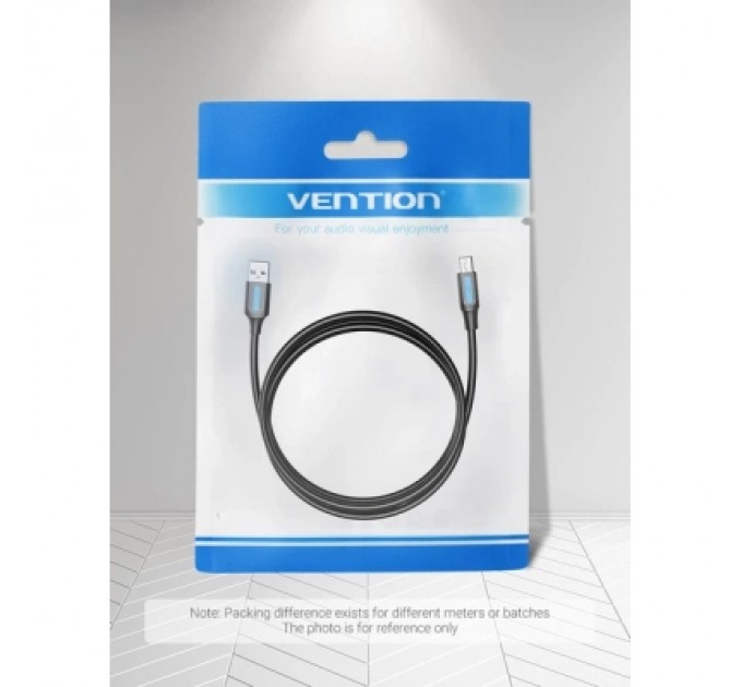 Дата кабель USB 2.0 A Male to Mini-B Male Cable 1M Black PVC Type VENTION (COMBF)