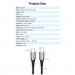 Дата кабель USB 2.0 C Male to C Male Cable 2M Gray Aluminum Alloy Type VENTION (TADHH)