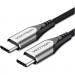 Дата кабель USB 2.0 C Male to C Male Cable 2M Gray Aluminum Alloy Type VENTION (TADHH)
