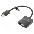 Перехідник HDMI to VGA Converter 0.15M Black VENTION (42154)