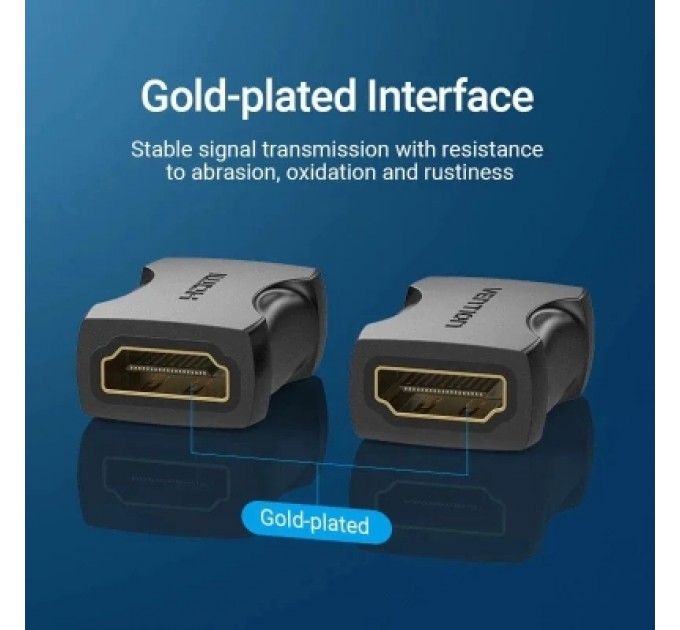 Перехідник HDMI Female to Female Coupler Adapter Black VENTION (AIRB0)