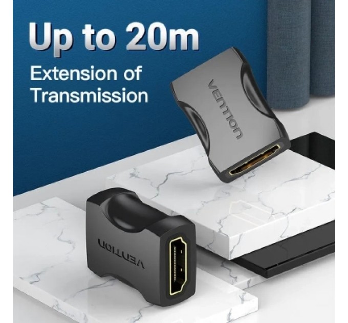 Перехідник HDMI Female to Female Coupler Adapter Black VENTION (AIRB0)
