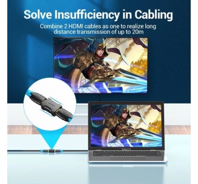 Перехідник HDMI Female to Female Coupler Adapter Black VENTION (AIRB0)