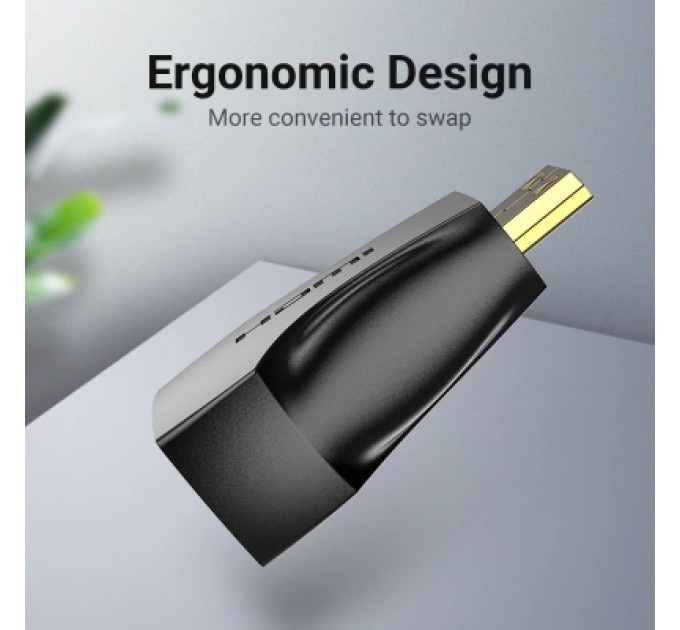 Перехідник Mini HDMI Male to HDMI Female Adapter Black VENTION (AISB0)