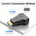 Перехідник Mini HDMI Male to HDMI Female Adapter Black VENTION (AISB0)