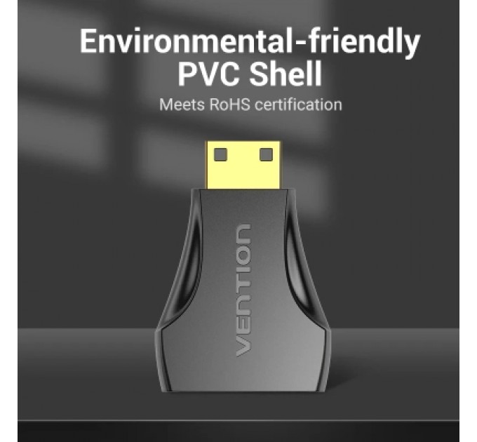 Перехідник Mini HDMI Male to HDMI Female Adapter Black VENTION (AISB0)
