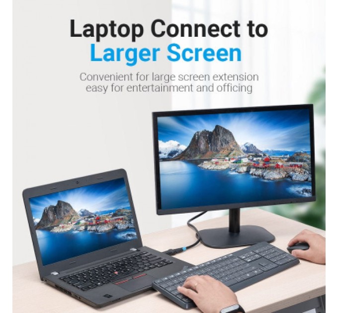 Перехідник DisplayPort Male to HDMI Female Adapter Black VENTION (HBOB0)