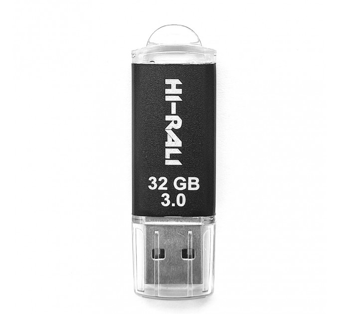Флеш-накопичувач USB3.0 32GB Hi-Rali Rocket Series Black (HI-32GB3VCBK)