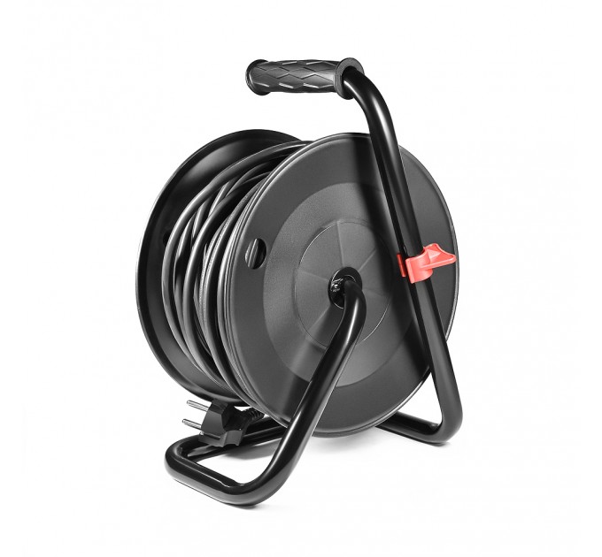 Подовжувач на котушці Stark CRP 1525-P (242000001) 4 розетки, 25 м, чорний