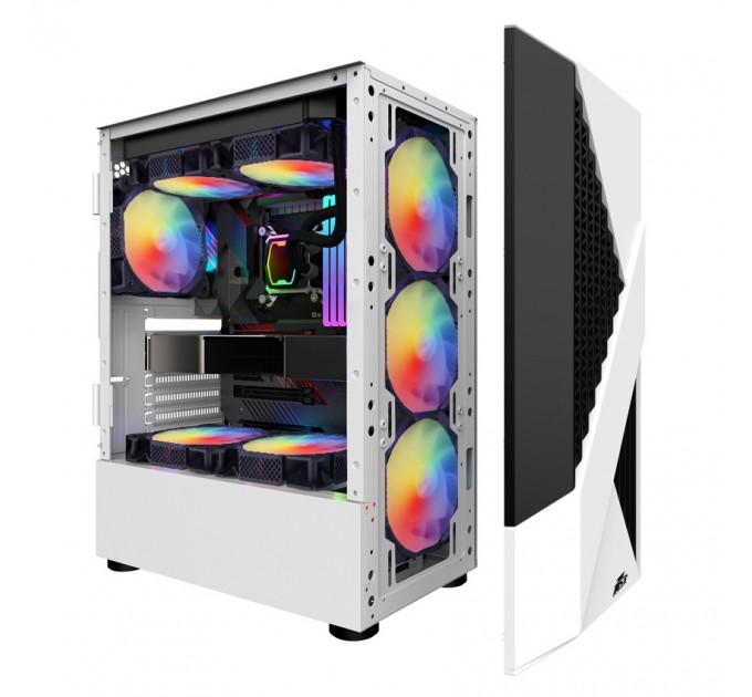 Корпус 1stPlayer F3-A-WH-4F1-PS-600FK-EU White 600W