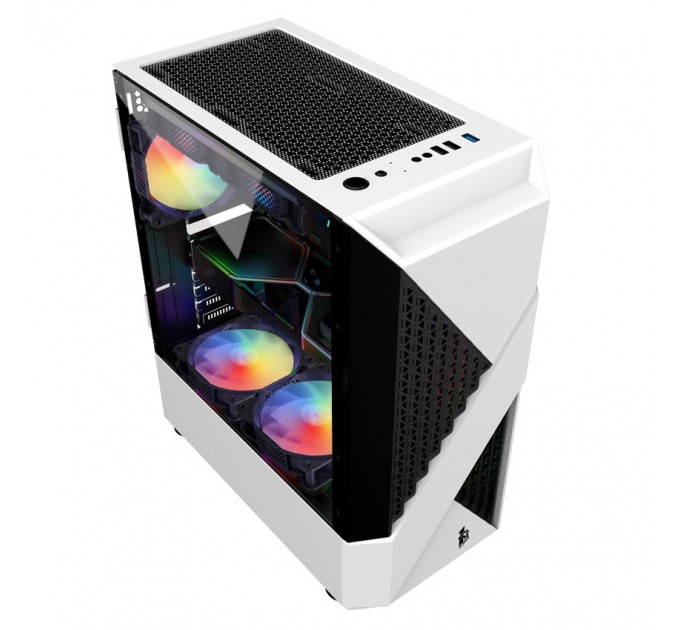 Корпус 1stPlayer F3-A-WH-4F1-PS-600FK-EU White 600W