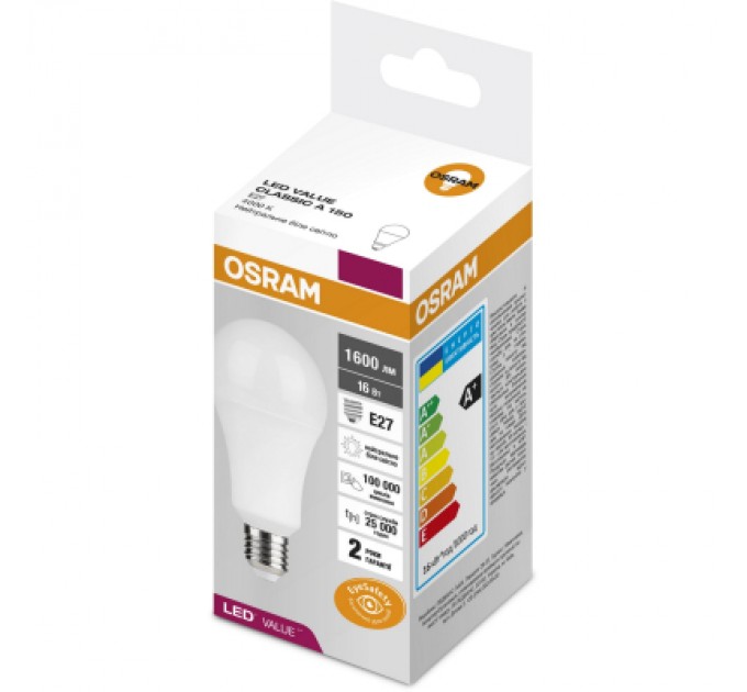 Лампочка Osram LED CL A60 16W/840_E27 FS2 (4058075623514)