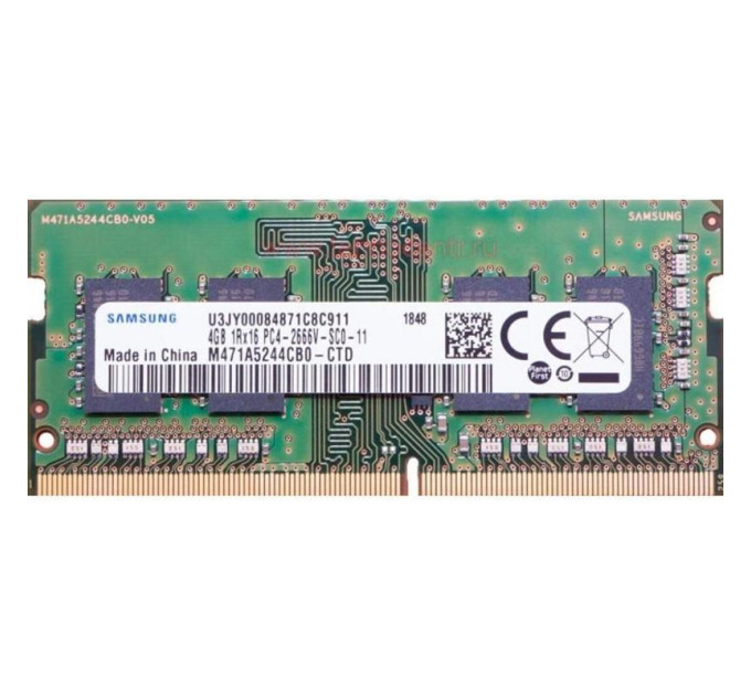 Samsung Модуль пам`ятi SO-DIMM 4GB/2666 DDR4 Samsung (M471A5244CB0-CTD)а