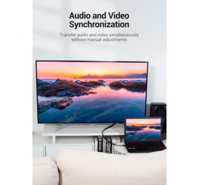 Кабель мультимедійний HDMI to HDMI Flat 1.5m black Vention (AAKBG)