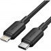 Дата кабель USB-C to Lightning 1.0m 3A black Vention (LAKBF)