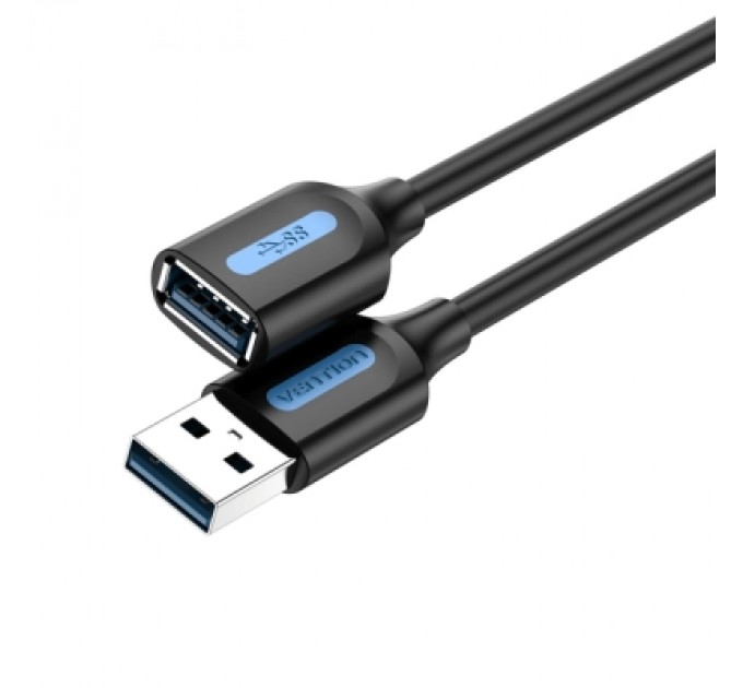 Дата кабель USB 2.0 AM/AF 2.0m black Vention (CBHBH)