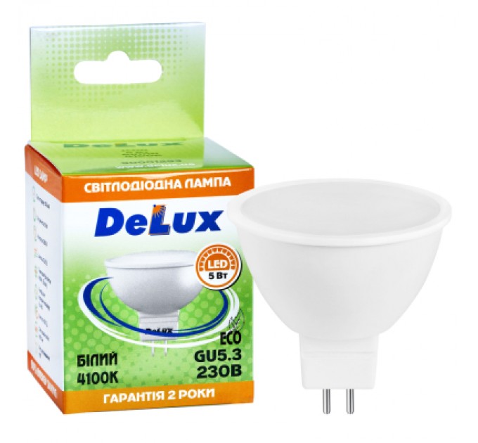 Лампочка Delux JCDR 5Вт 4100K 220В GU5.3 (90001293)
