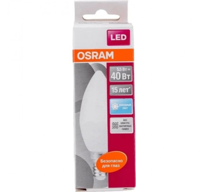 Лампочка Osram LS CL B40 5,5W/840 FR 230V E14 (4058075056886)