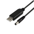 Noname Кабель живлення LDO-888 USB - DC (M/M), 5.5х2.1 мм, 12V, 1 м, Black (8612233355561)