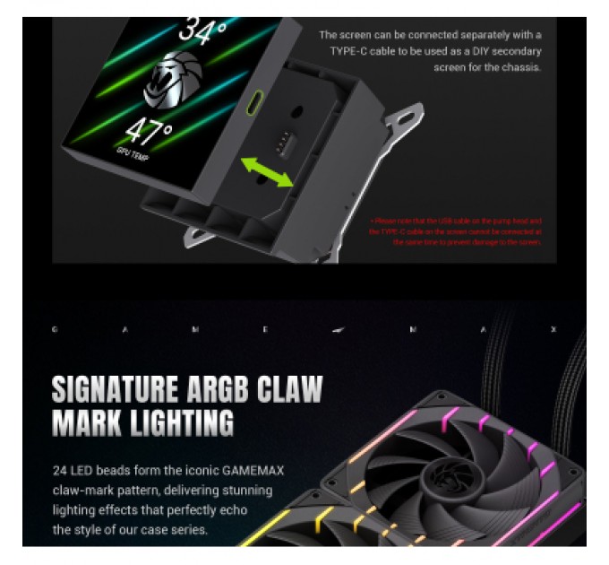 Кулер до процесора Gamemax HAILSTORM 360 BK