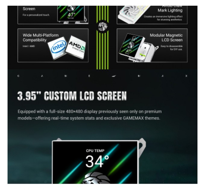 Кулер до процесора Gamemax HAILSTORM 360 WH