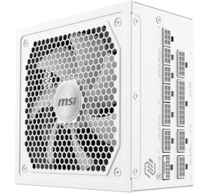 Блок живлення MSI 1000W (MAG A1000GL PCIE5 WHITE)