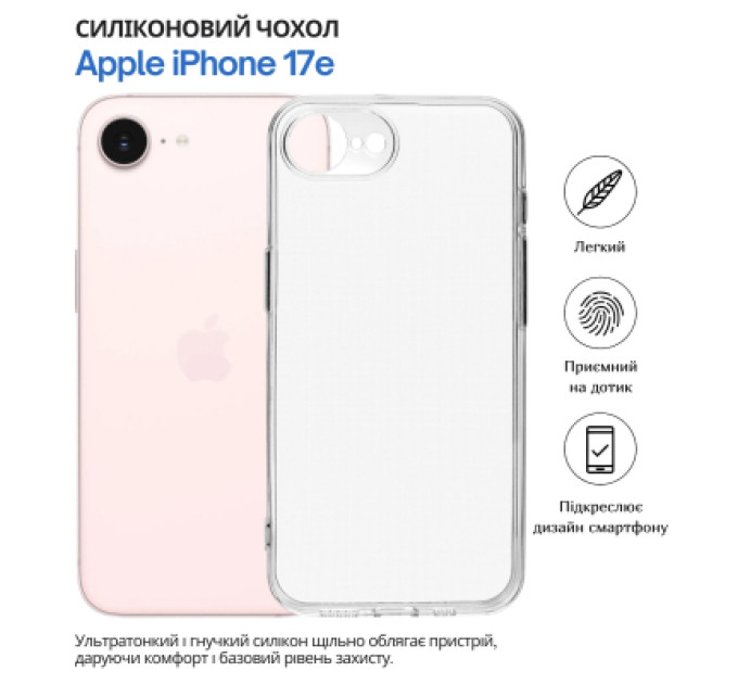 BeCover Чохол до мобільного телефона BeCover Apple iPhone 17e Transparent (715147)