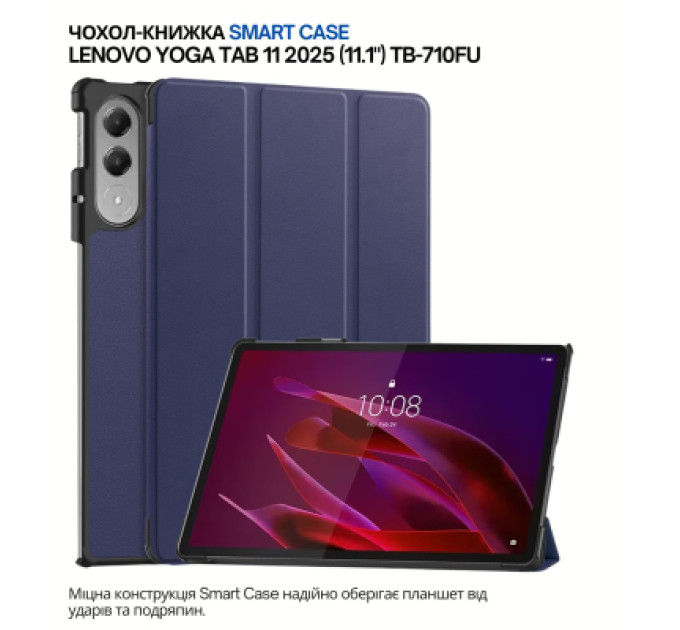 BeCover Чохол до планшета BeCover Smart Case Lenovo Yoga Tab 11 2025 (11.1") TB-710FU Deep Blue (715093)