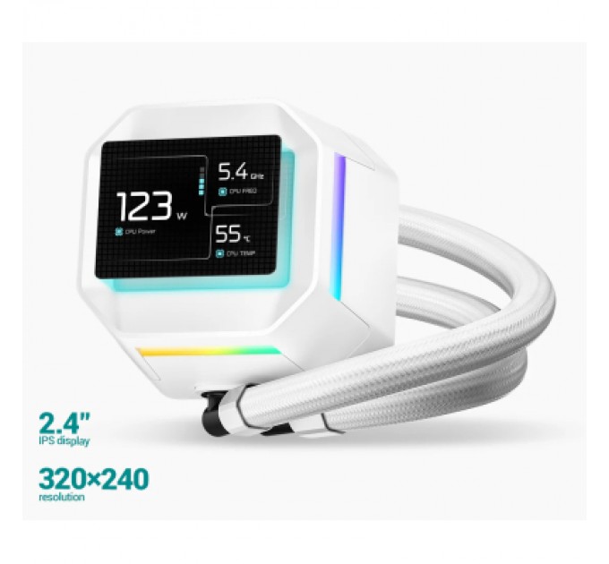 Система рідинного охолодження Deepcool LM240 WH (R-LM240-WHDMMC-1)