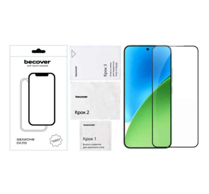 BeCover Скло захисне BeCover Xiaomi Redmi Note 15 Pro 5G Black (714891)