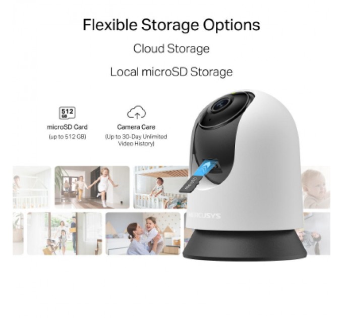 Камера відеоспостереження Mercusys IP-Камера MERCUSYS MC210 3MP N300 microSD motion detection (MC210)