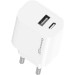 Grand-X Зарядний пристрій Grand-X 1xUSB-C + 1xUSB 10.5W white (CH-21W)