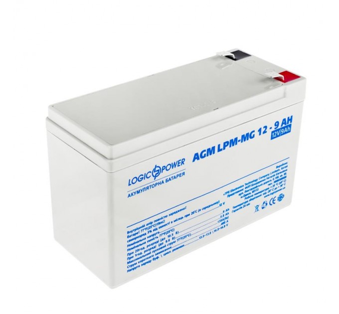 Акумуляторна батарея LogicPower 12V 9AH (LPM-MG 12 - 9 AH) AGM мультигель