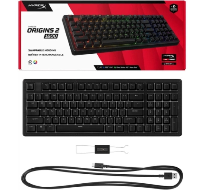 HyperX Клавіатура HyperX Origins 2 1800 HX Red USB UA Black (B4QS4AA)