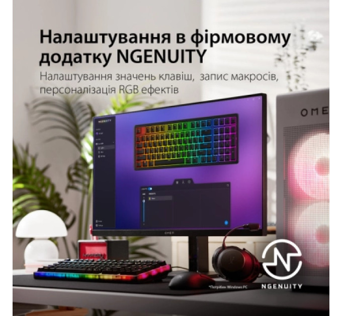 HyperX Клавіатура HyperX Origins 2 1800 HX Red USB UA Black (B4QS4AA)