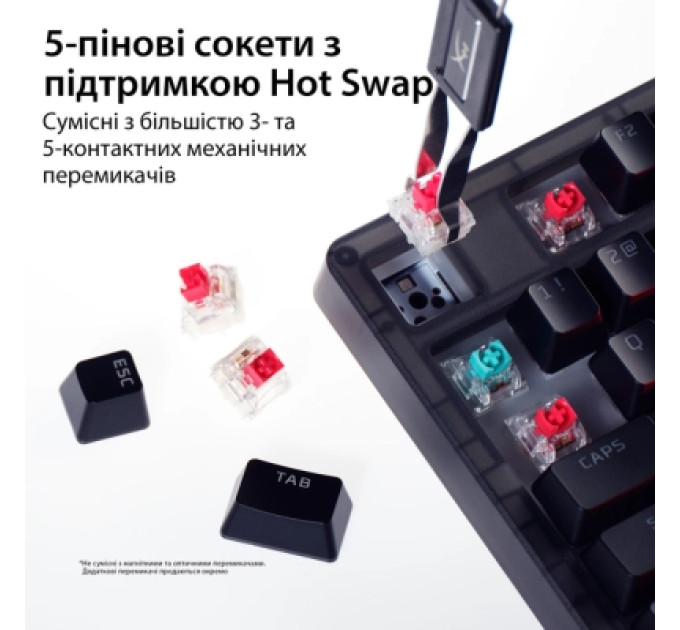 HyperX Клавіатура HyperX Origins 2 1800 HX Red USB UA Black (B4QS4AA)