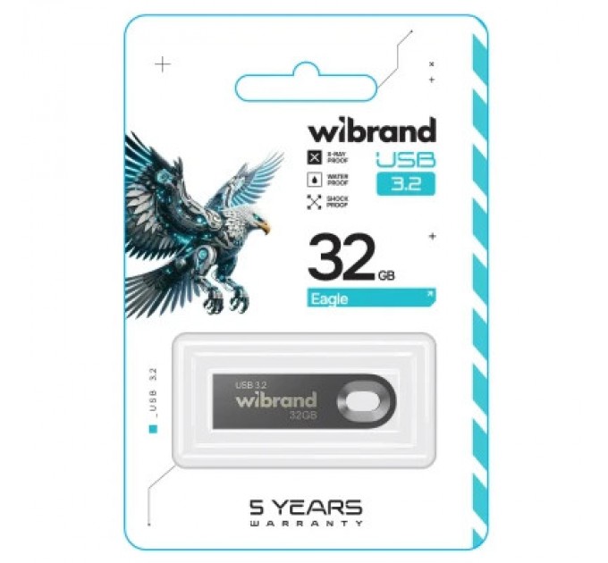 Wibrand USB флеш накопичувач Wibrand 32GB Eagle Grey USB 3.2 Gen 1 (USB 3.0) (WI3.2/EA32U10G)