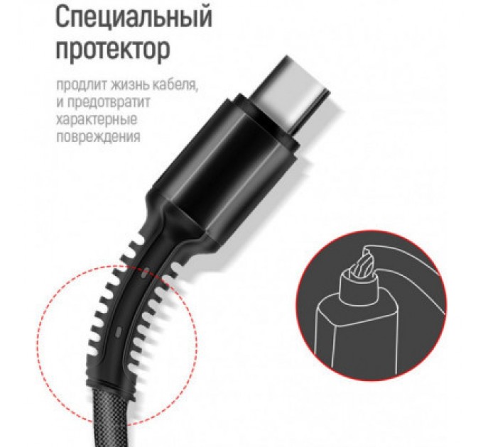 Дата кабель USB 2.0 AM to Lightning + Micro 5P + Type-C 4.0A (20W) ColorWay (CW-CBU3003-GR)