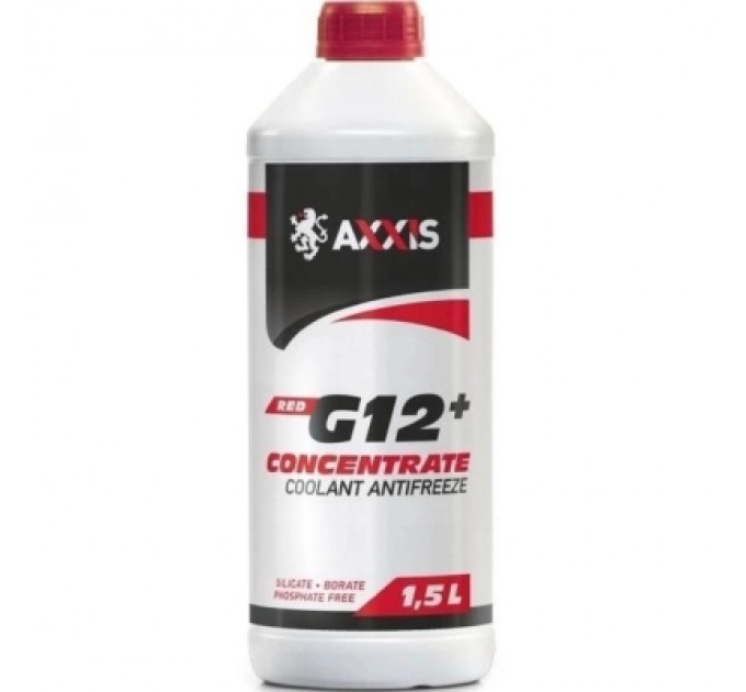 Антифриз AXXIS RED концентрат G12+ (-80C) 1,5л (AX-2085)